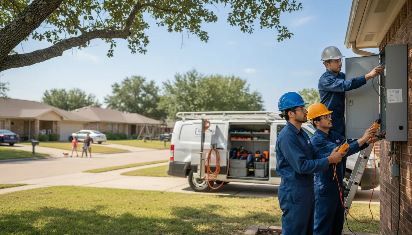 Certified electrician providing emergency electrical services in Okarche, OK